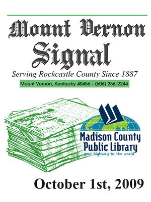 cover image of Mount Vernon Signal 10/01/2009